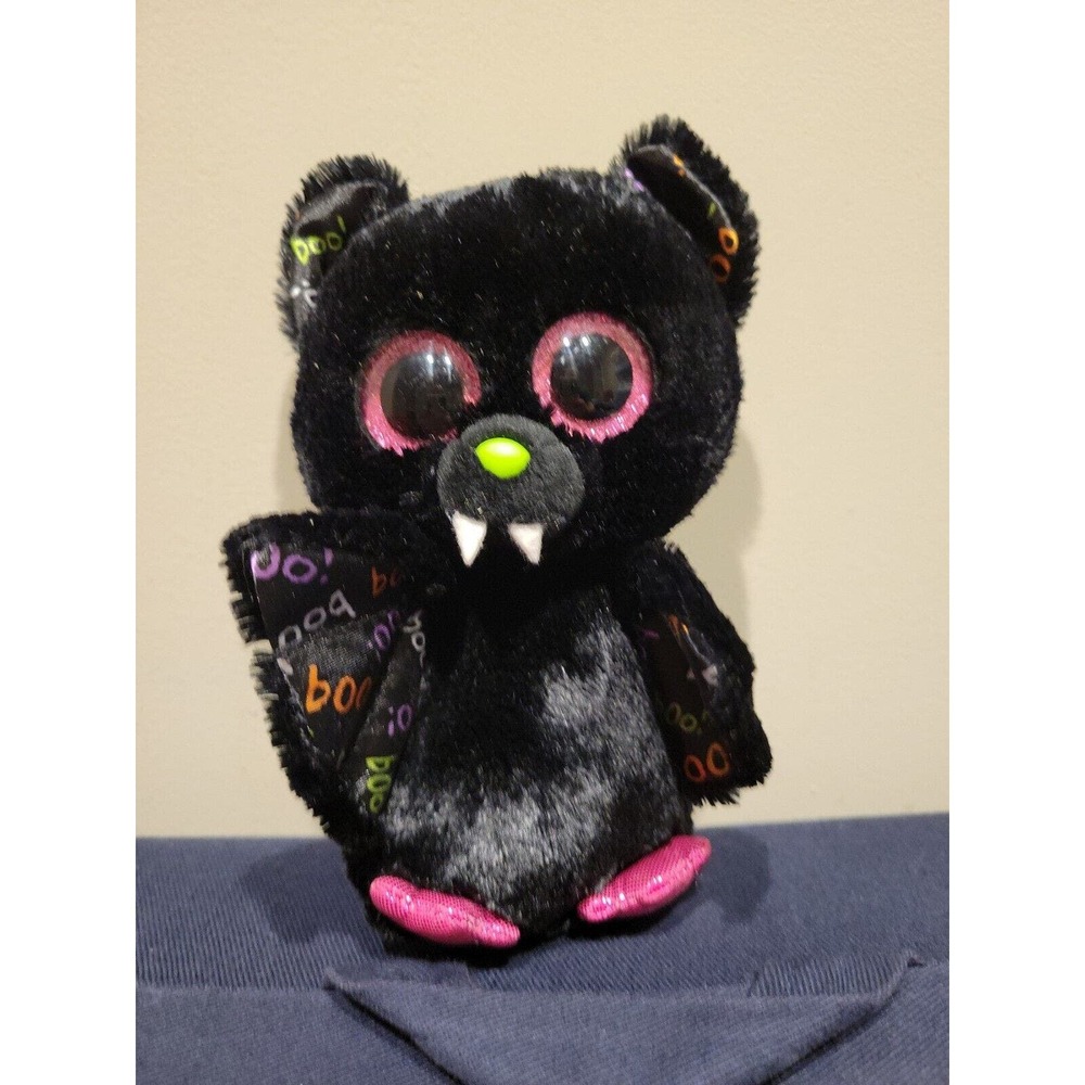 TY Beanie Boo 6" Dart The Bat Toy Plush No Hang Tag Halloween Black